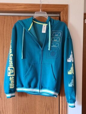 Walt Disney World Fleece Zip Up Hoodie, Size S